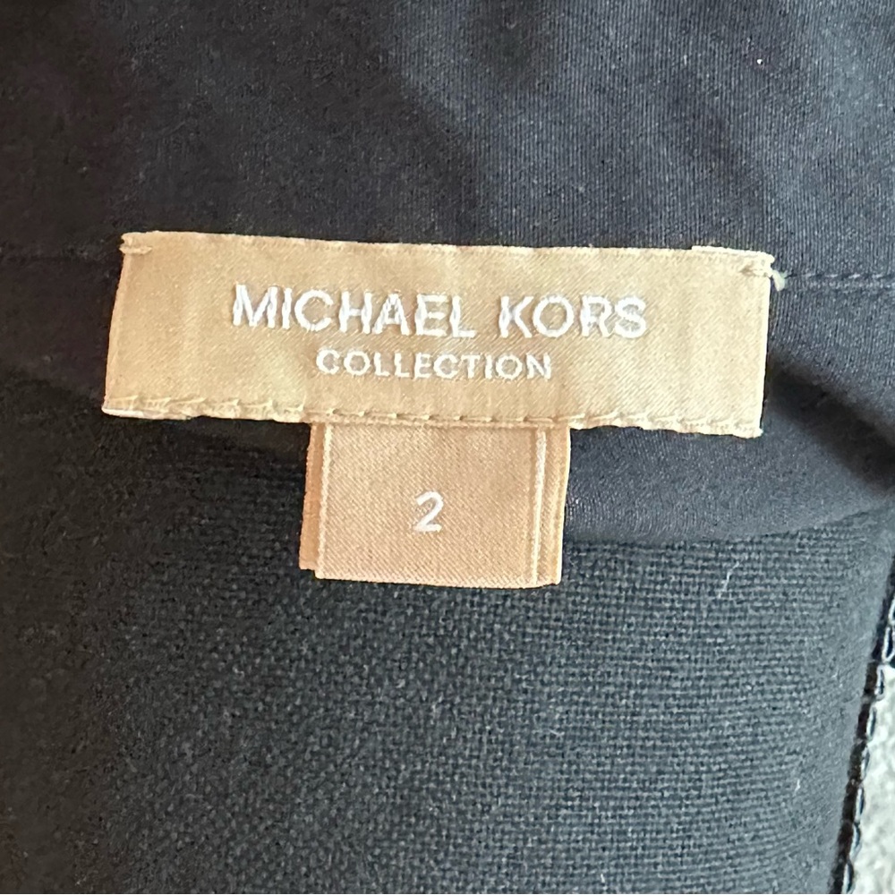 MICHAEL KORS EMBROIDERED FRENCH CUFF BLACK SHIRT - Picture 6 of 7